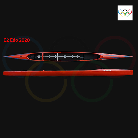 Thuyền canoe đôi Plastex C2 Edo 2020